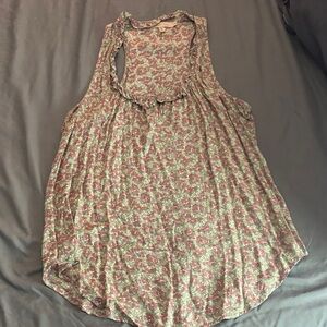 Fun 2 Fun Red and Green Floral Blouse